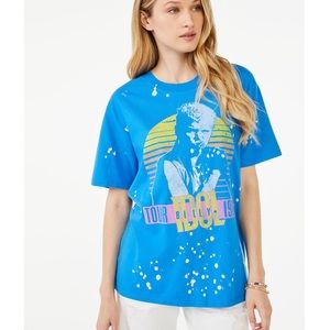Scoop Women’s Billy Idol Tour Graphic Short Sleeve T-shirt Tee Top Shirt